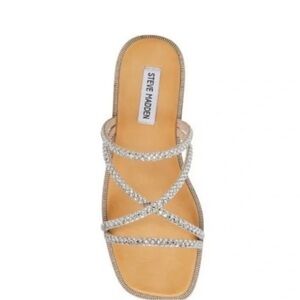 Steve Madden Spice - Embellished silver sandals NWOT Sz 6